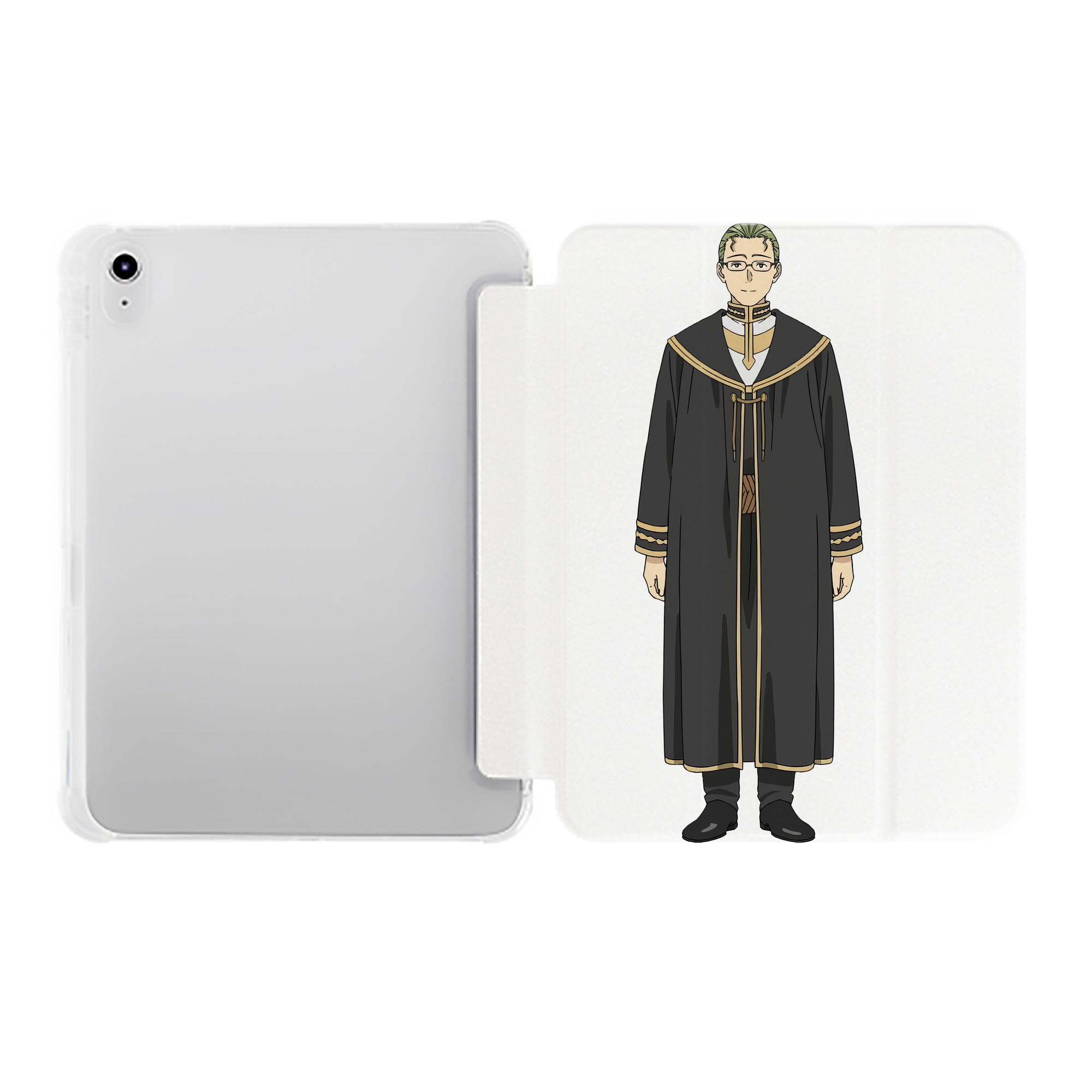 （画像用） 葬送のフリーレン Frieren IPad ケース ペン収納付き 三つ折りスタンド PUレザー×シリコン 対応機種9.5/10.5/10.9インチ